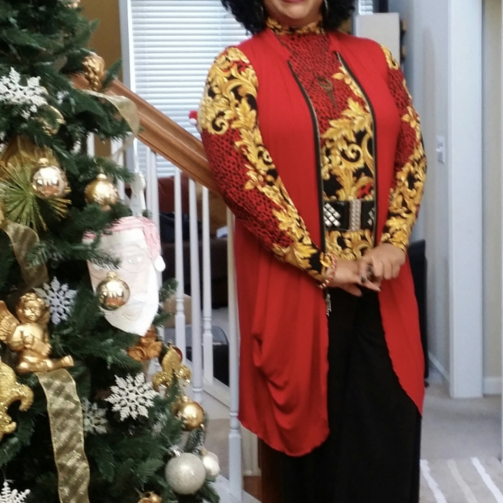 Long length Christmas Vest